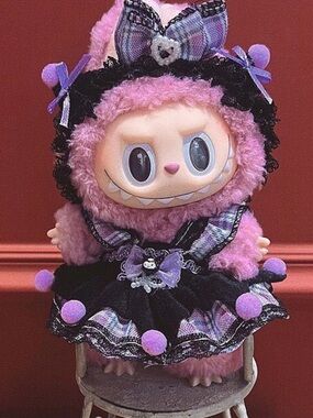 New 2 piece Kuromi dress for Labubu